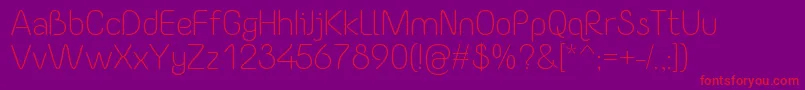 YaahowuLight Font – Red Fonts on Purple Background