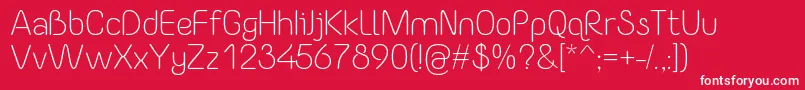 YaahowuLight Font – White Fonts on Red Background