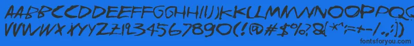 Joskusei Font – Black Fonts on Blue Background