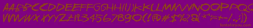 Joskusei Font – Brown Fonts on Purple Background