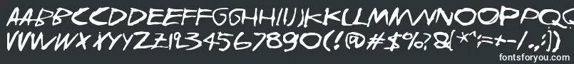 フォントJoskusei – 黒い背景に白い文字