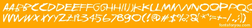 Joskusei Font – White Fonts on Orange Background