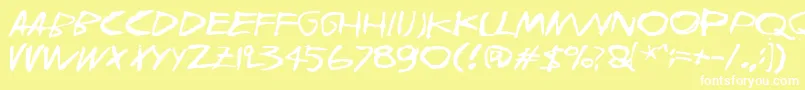 Joskusei Font – White Fonts on Yellow Background