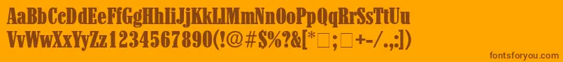 Weitere Informationen zur IntereseDisplaySsi-Schriftart IntereseDisplaySsi-Schriftart – Braune Schriften auf orangefarbenem Hintergrund