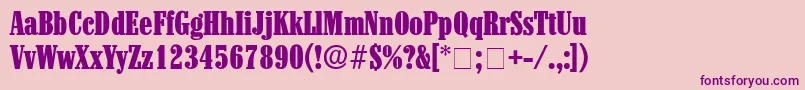 IntereseDisplaySsi Font – Purple Fonts on Pink Background