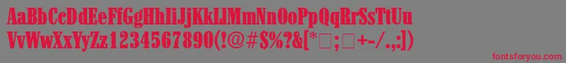 IntereseDisplaySsi Font – Red Fonts on Gray Background
