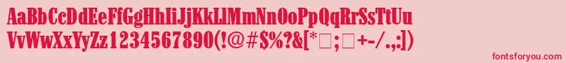 IntereseDisplaySsi Font – Red Fonts on Pink Background