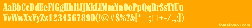 IntereseDisplaySsi Font – Yellow Fonts on Orange Background