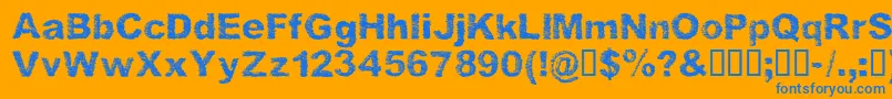 Police SketchmeRegular – polices bleues sur fond orange