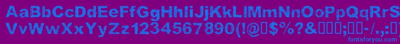 SketchmeRegular Font – Blue Fonts on Purple Background