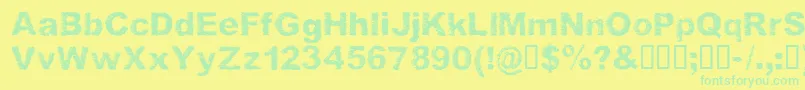 SketchmeRegular Font – Green Fonts on Yellow Background