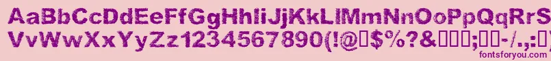 SketchmeRegular Font – Purple Fonts on Pink Background