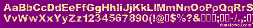 SketchmeRegular Font – Yellow Fonts on Purple Background