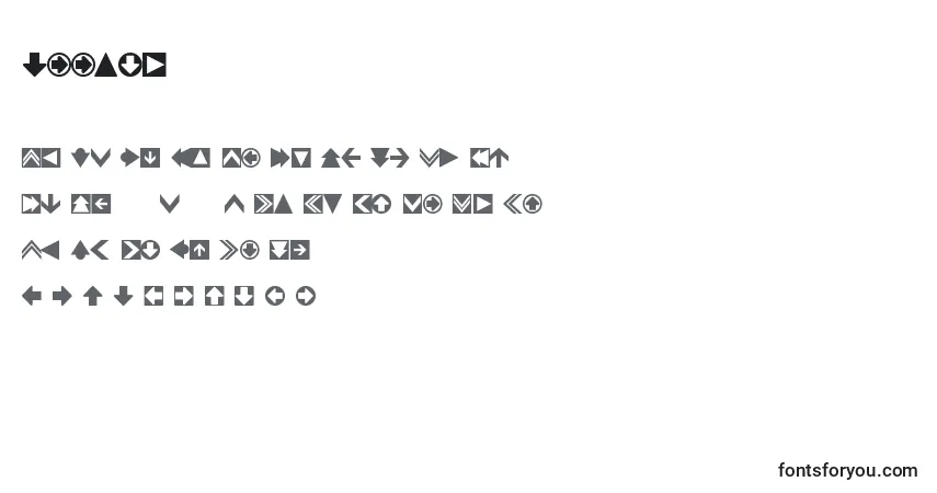 Schriftart 4rrows – Alphabet, Zahlen, spezielle Symbole