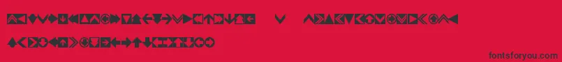4rrows Font – Black Fonts on Red Background