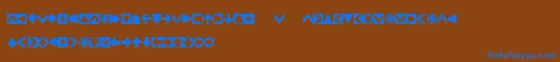 4rrows Font – Blue Fonts on Brown Background