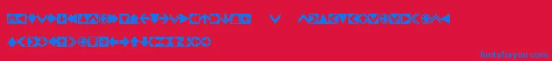 4rrows Font – Blue Fonts on Red Background