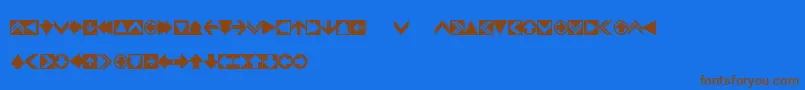 4rrows Font – Brown Fonts on Blue Background