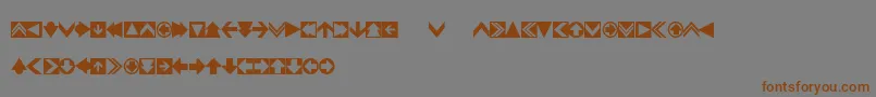 4rrows Font – Brown Fonts on Gray Background