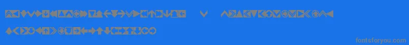 4rrows Font – Gray Fonts on Blue Background