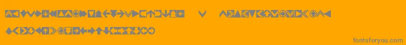 4rrows Font – Gray Fonts on Orange Background