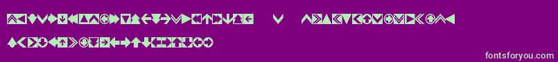 4rrows Font – Green Fonts on Purple Background