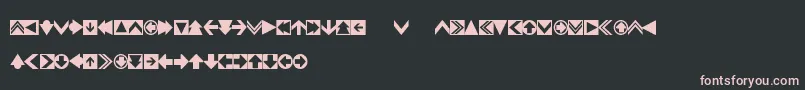 4rrows Font – Pink Fonts on Black Background