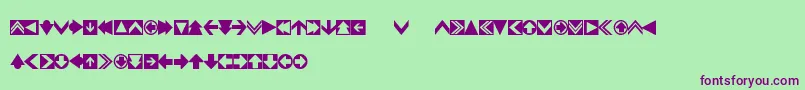 Шрифт 4rrows – фиолетовые шрифты на зелёном фоне