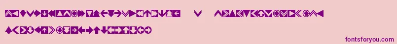 4rrows Font – Purple Fonts on Pink Background