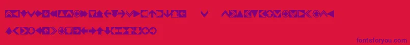 4rrows Font – Purple Fonts on Red Background