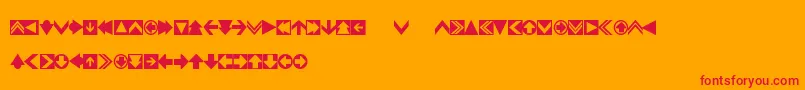 4rrows Font – Red Fonts on Orange Background