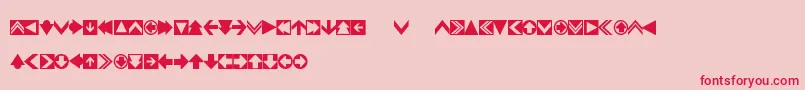 4rrows Font – Red Fonts on Pink Background