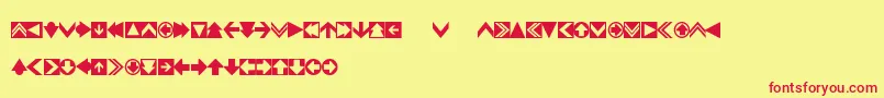 4rrows Font – Red Fonts on Yellow Background