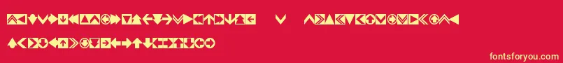4rrows Font – Yellow Fonts on Red Background