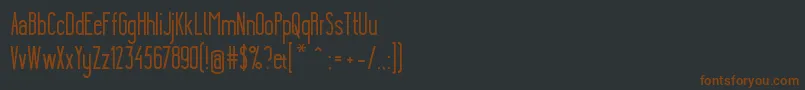 Шрифт YgraineSolid – коричневые шрифты на чёрном фоне