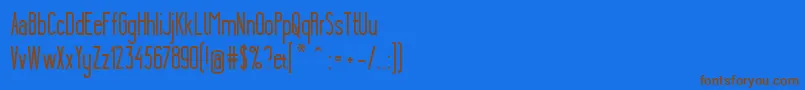 YgraineSolid Font – Brown Fonts on Blue Background