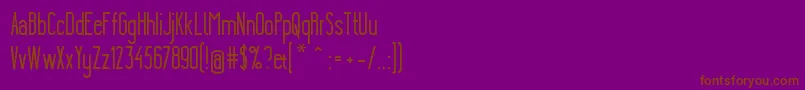 Police YgraineSolid – polices brunes sur fond violet