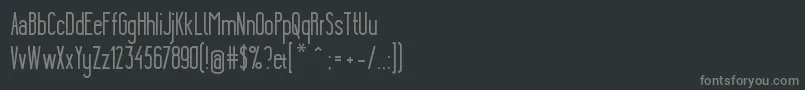 Czcionka YgraineSolid – szare czcionki na czarnym tle