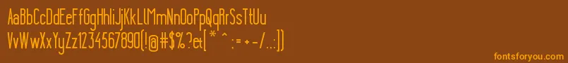 YgraineSolid-Schriftart – Orangefarbene Schriften auf braunem Hintergrund