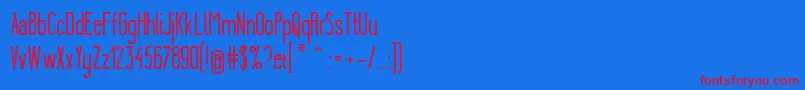 YgraineSolid Font – Red Fonts on Blue Background