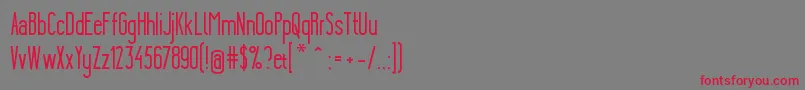 フォントYgraineSolid – 赤い文字の灰色の背景