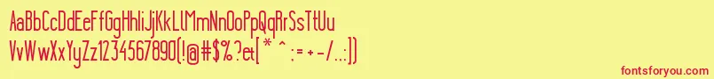YgraineSolid Font – Red Fonts on Yellow Background