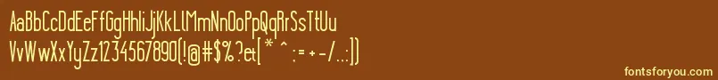 YgraineSolid Font – Yellow Fonts on Brown Background