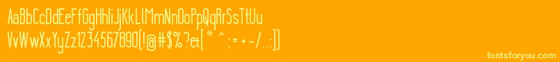 フォントYgraineSolid – オレンジの背景に黄色の文字