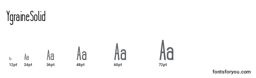 YgraineSolid Font Sizes