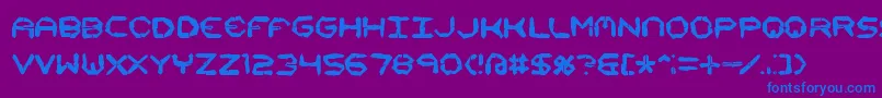 Mima4x4i Font – Blue Fonts on Purple Background