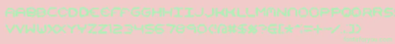 Mima4x4i Font – Green Fonts on Pink Background