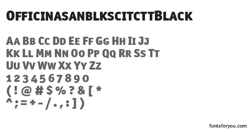 A fonte OfficinasanblkscitcttBlack – alfabeto, números, caracteres especiais