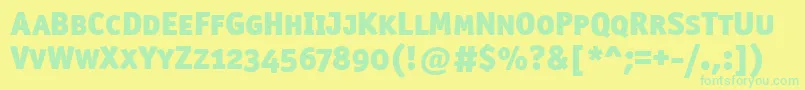 OfficinasanblkscitcttBlack Font – Green Fonts on Yellow Background