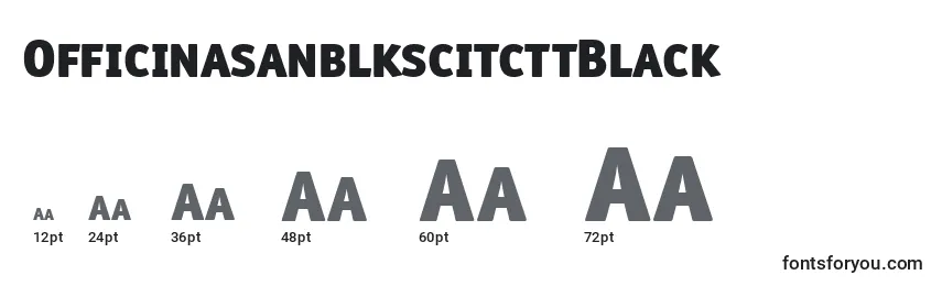 Размеры шрифта OfficinasanblkscitcttBlack